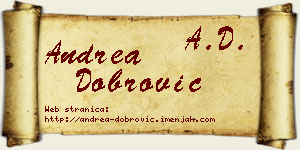 Andrea Dobrović vizit kartica